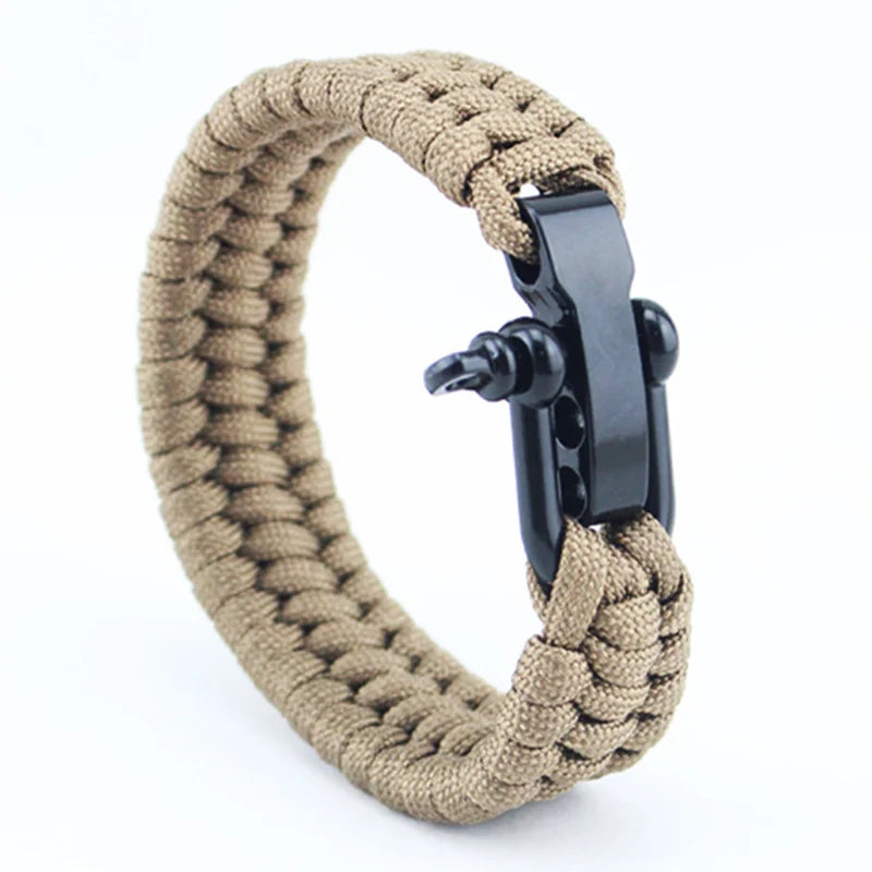 Outdoor Camping Survival Bracelet Men Climbing Sport Parachute Cord Adjustable