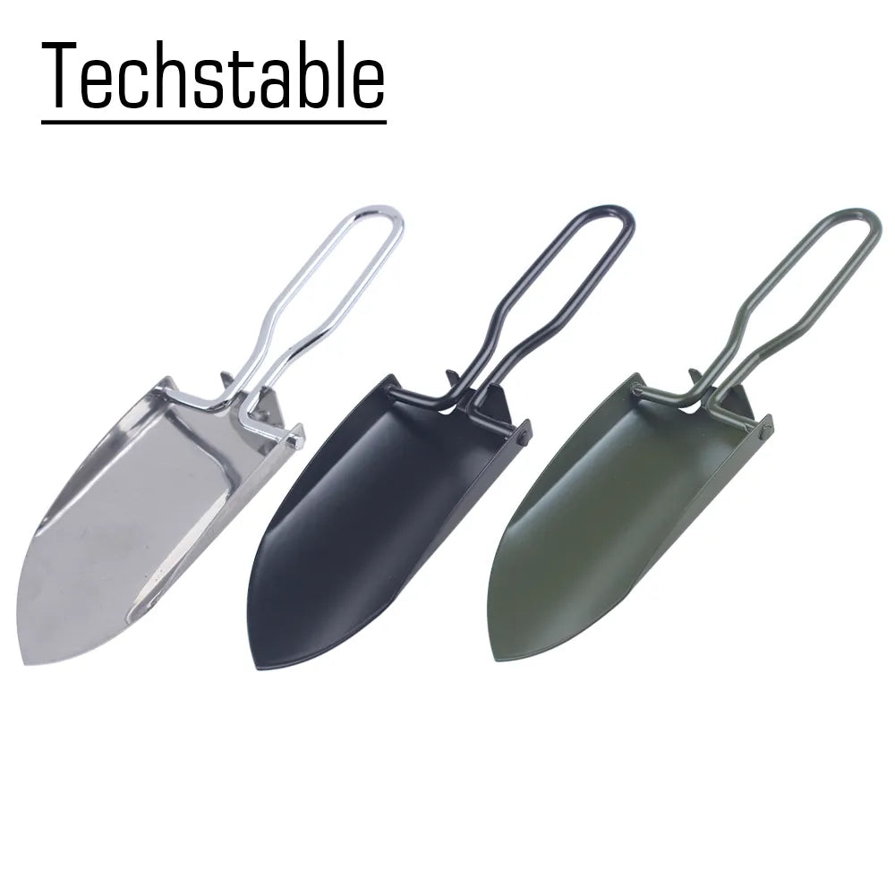 Mini Stainless Steel Garden Tools Collapsible Folding Shovel Camping Spade Gardening