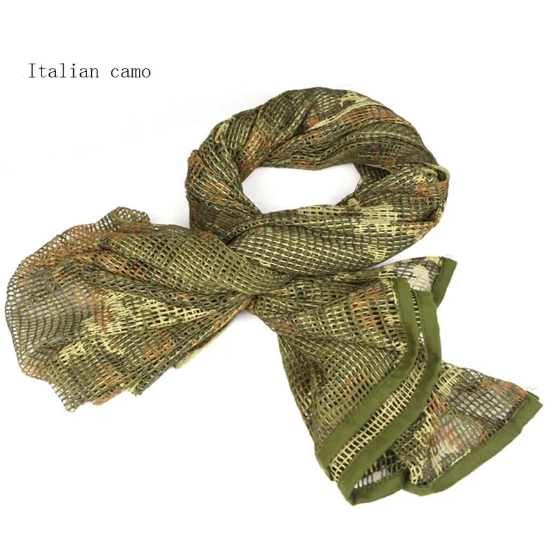 New 10 Colors Military Tactical Mesh Sniper Face Veil Scarf For Airsoft Camping Hunting