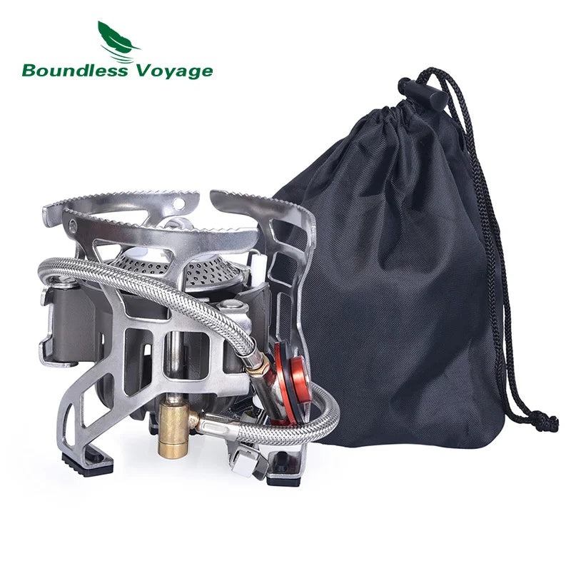 Boundless Voyage Camping Gas Stove Outdoor Portable Lightweight Furnace Burner Cooking Big Power Aluminum Alloy