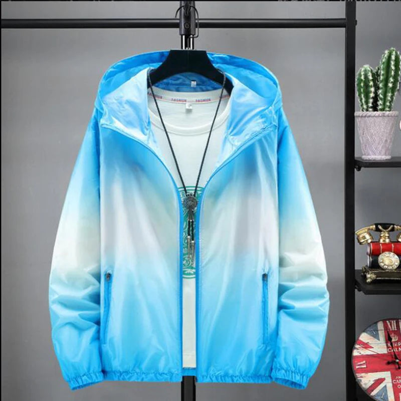 Men Women Kids Teens Summer Ultra-thin Ultra-light Camping Jacket Anti-UV Quick