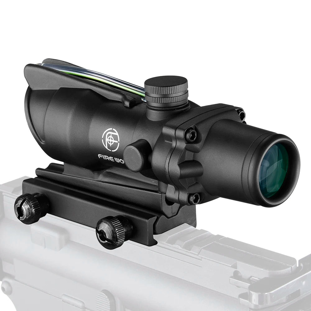 Fire Wolf 4X32 Tactical RifleScope Real Fiber Green Red Dot Illuminated Etched Reticle Optical sight Crossbow for hunting