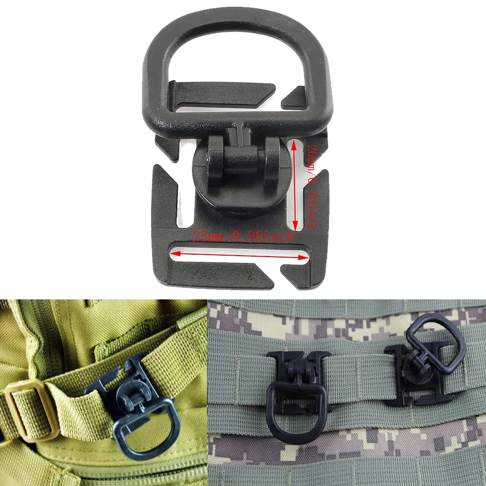 Kit of 25 Molle Accessories Kit Attachment D-Ring Grimloc Locking Gear Clip Webbing