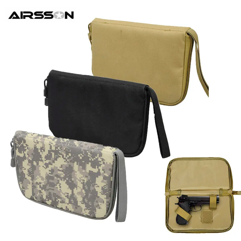 Tactical Pistol Carry Bag Gun Case Portable Holster Military Handgun Carrier Pouch Soft Protection Gun Accessories for Hunting