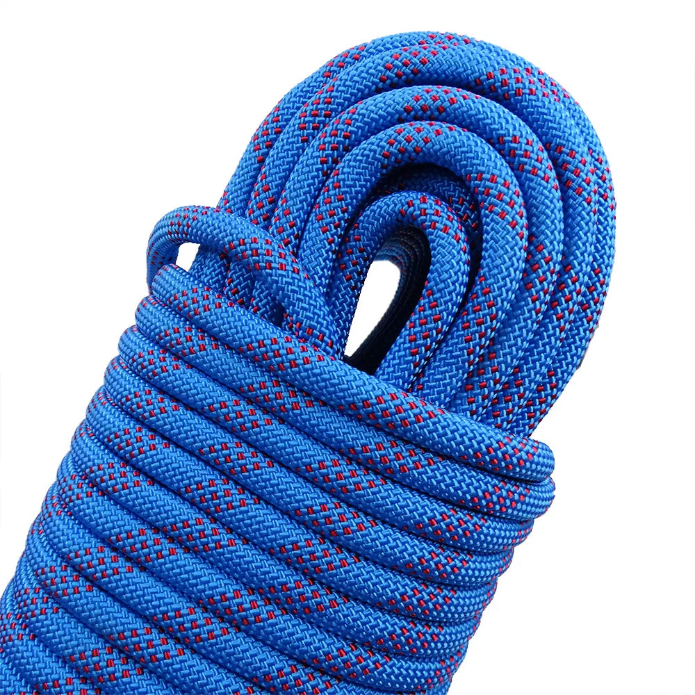 50m Static Rock Climbing Rope 10mm Tree Wall Climbing Equipment Gear Outdoor Survival Fire Escape Rescue Safety Rope 10m 20m 30m