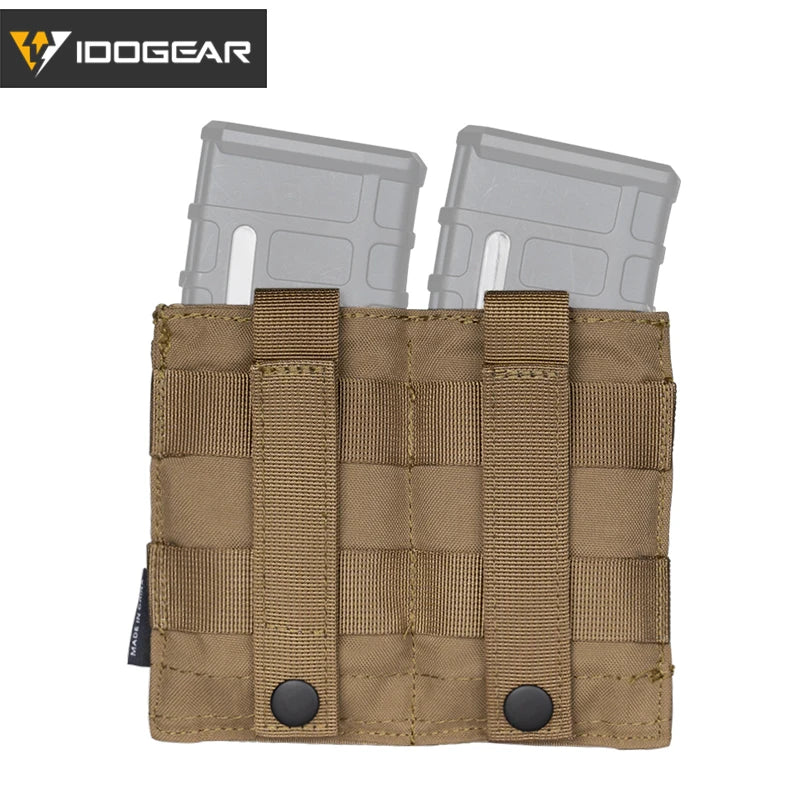IDOGEAR Tactical 5.56 Magazine Pouch Fast Draw MOLLE Mag Pouch Carrier Double