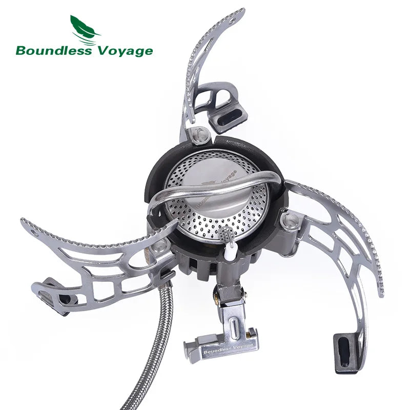 Boundless Voyage Camping Gas Stove Outdoor Portable Lightweight Furnace Burner Cooking Big Power Aluminum Alloy