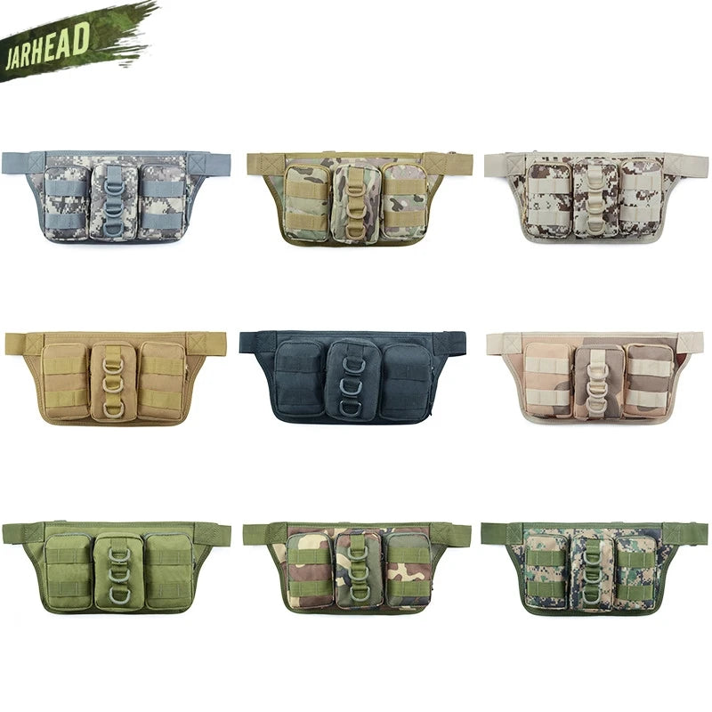 Tactical Waterproof Men Waist Pack Hiking nylon Waist Bag Outdoor Army Military Hunting