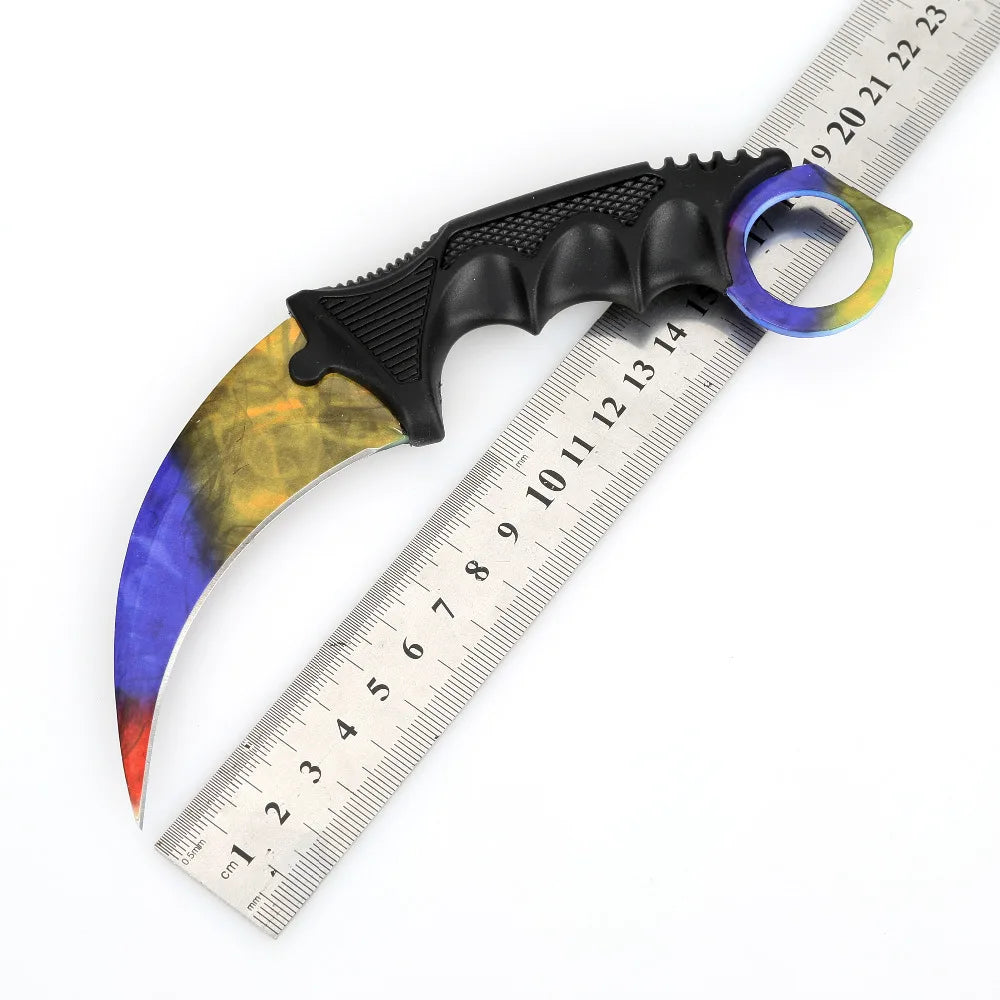 Swayboo Real CSGO Counter Strike Fixed Blade Tactical Camping Knife  Rainbow