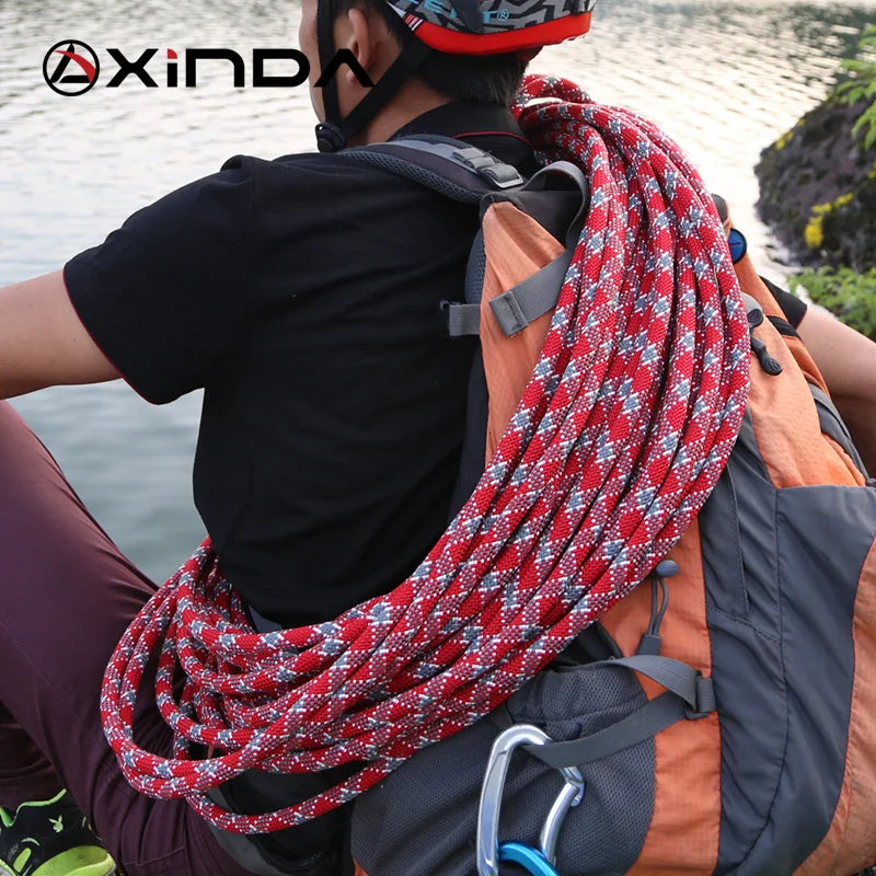 XINDA 12mm Rock Climbing Rope 12mm Static Rope diameter  High Strength Lanyard Safety Climb Camping Equipment Survival