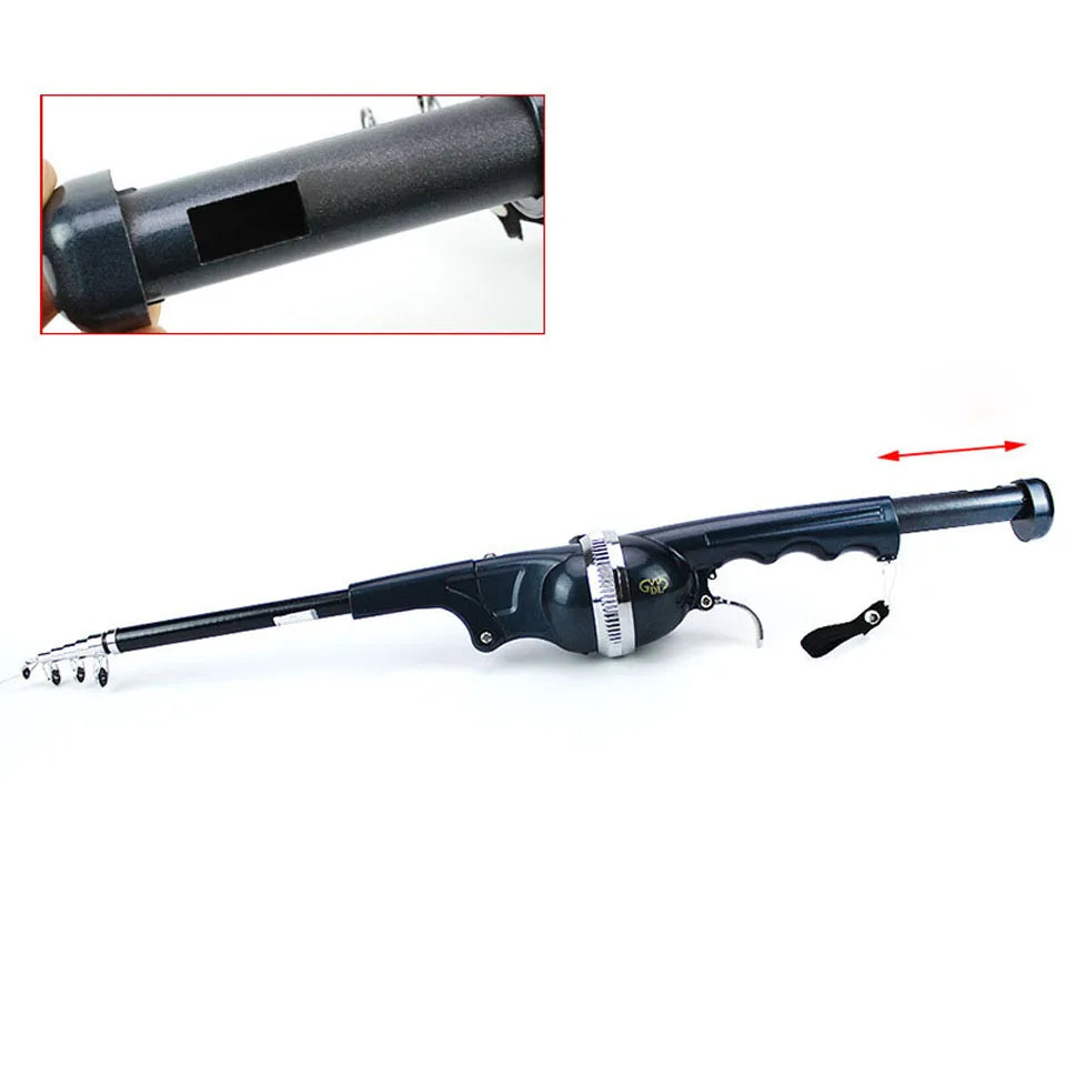 Portable Carp Foldable Fishing Rod 134cm Folding Fishing Lure Rod Telescopic Fighing Pole Reel Combo with Fishing Line