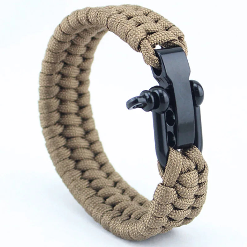 New Arrival Mens Stainless Steel Anchor Shackles Black Leather Bracelet Surf Nautical