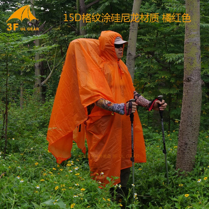 3F Ul Gear Ultralight 15D Nylon Rain Jacket Hiking Cycling Raincoat Outdoor Camping