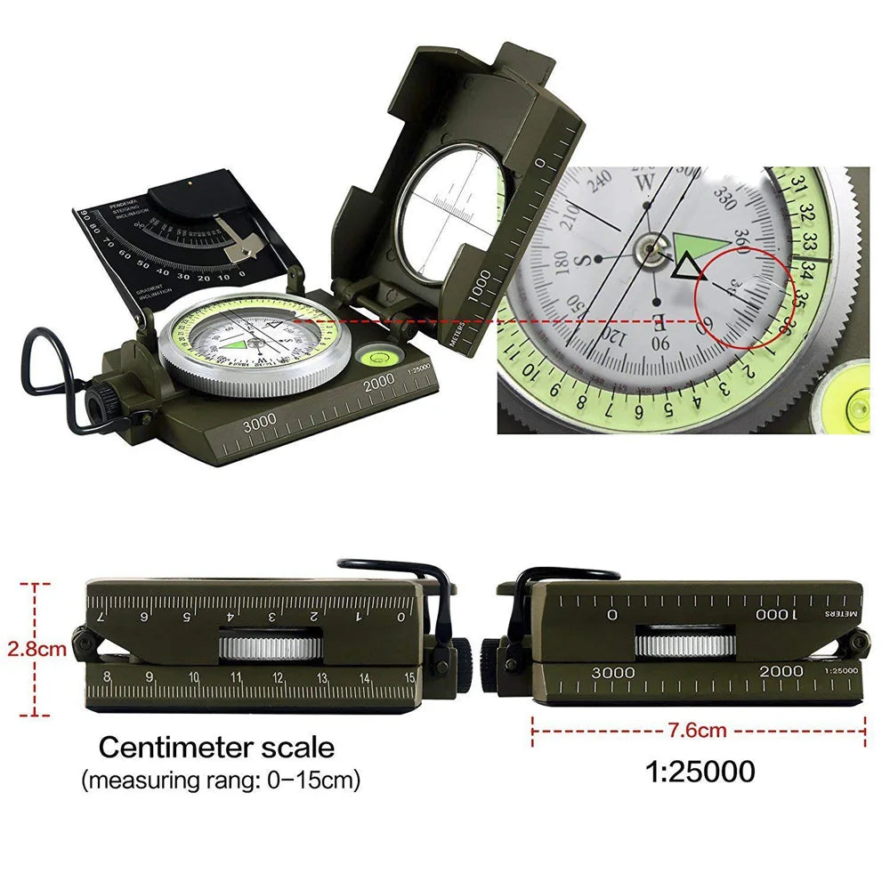 Mulitifunctional Eyeskey Survival Military Compass Camping Hiking Compass Geological Compass Digital Compass Camping Equipment