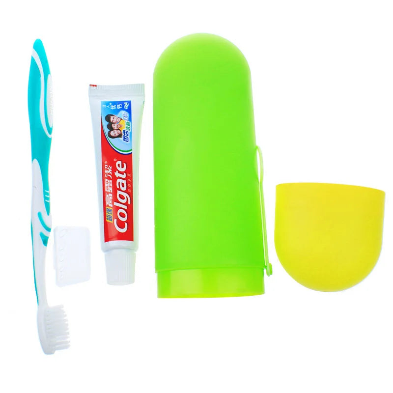 Portable Travel Toothbrush Holder Cover Plastic Storage Cup Hiking Camping Toothpaste