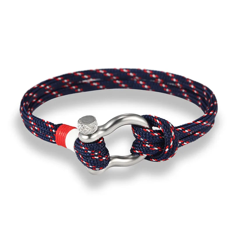 New Arrival Fashion Jewelry Navy Style Sport Camping Parachute Cord Survival Bracelet