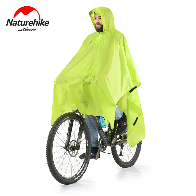 Naturehike Single Person Poncho Raincoat Backpack Cover Outdoor Awning Camping