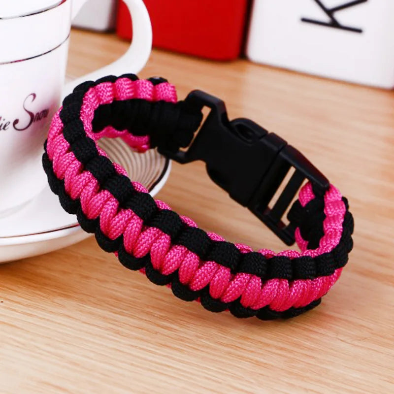 Men's New Survival Paracord Bracelet For Men Outdoor Camping Hiking Buckle Wristband