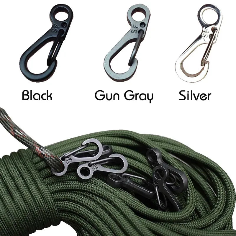 10Pcs/lot Mini Carabiner Keychain Camping Gadgets EDC Survival Equipment Snap Hook