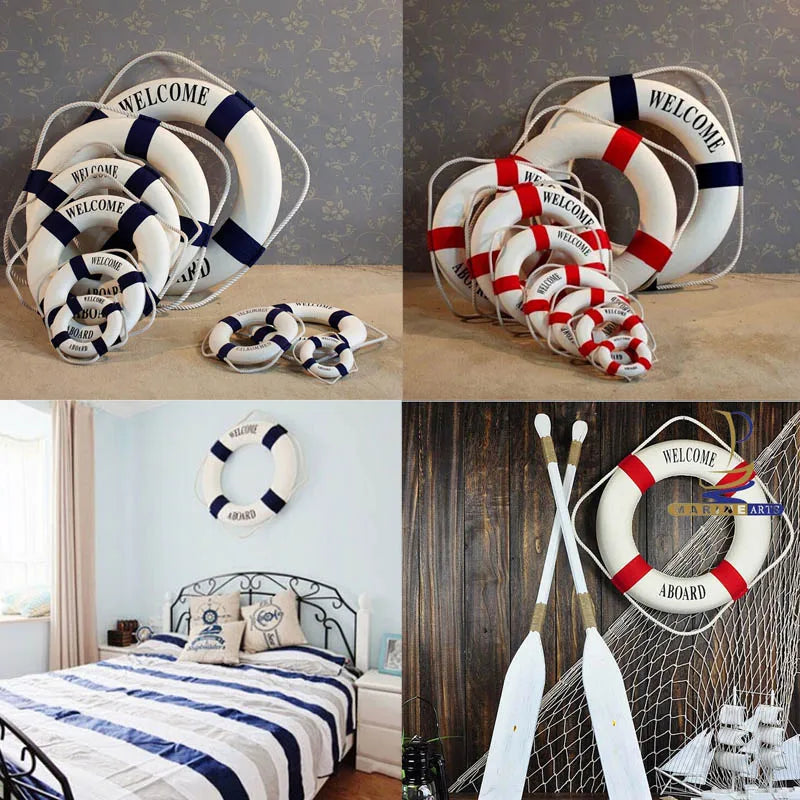 Studio Props Wall Hanging Fashion  Hand Made Nautical Home Decor Life Buoy Crafts