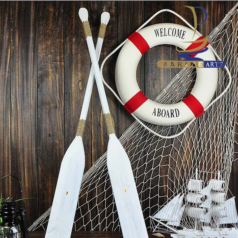 Studio Props Wall Hanging Fashion  Hand Made Nautical Home Decor Life Buoy Crafts