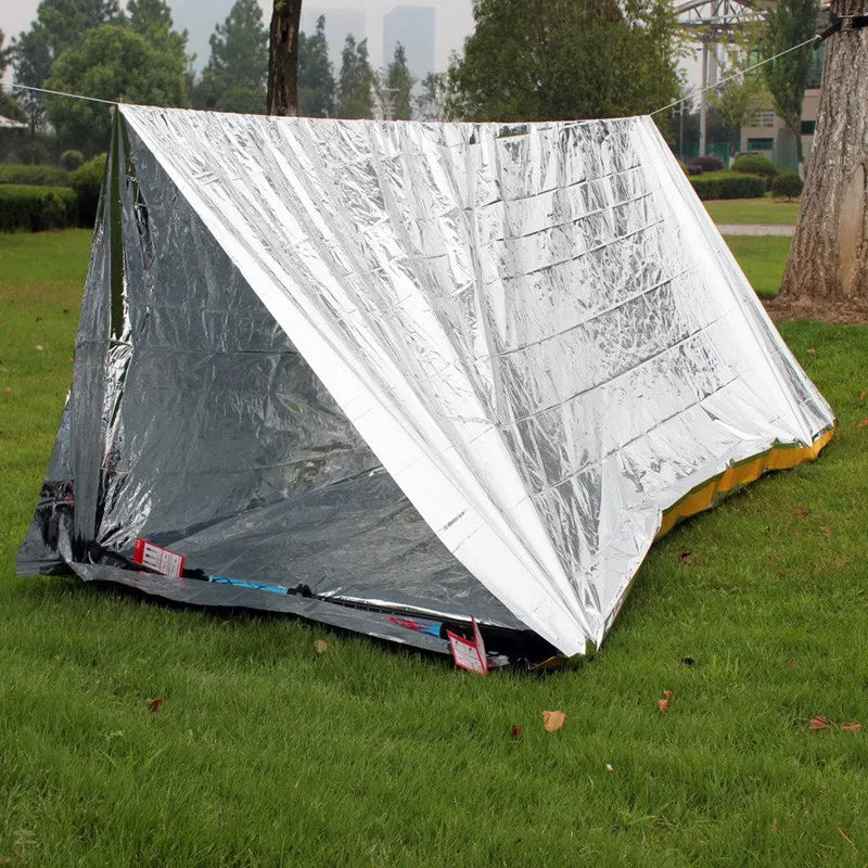 Argent Emergency Shelter Tent Outdoor Ultralight Portable Camping SOS Shelter Mylar