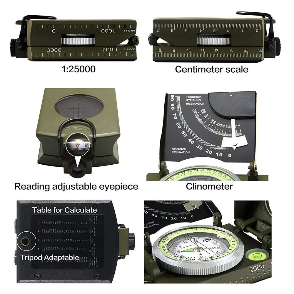 Mulitifunctional Eyeskey Survival Military Compass Camping Hiking Compass Geological Compass Digital Compass Camping Equipment