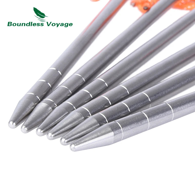 Boundless Voyage Titanium Alloy Tent Pegs Heavy Duty Nails Camping Stakes Hard