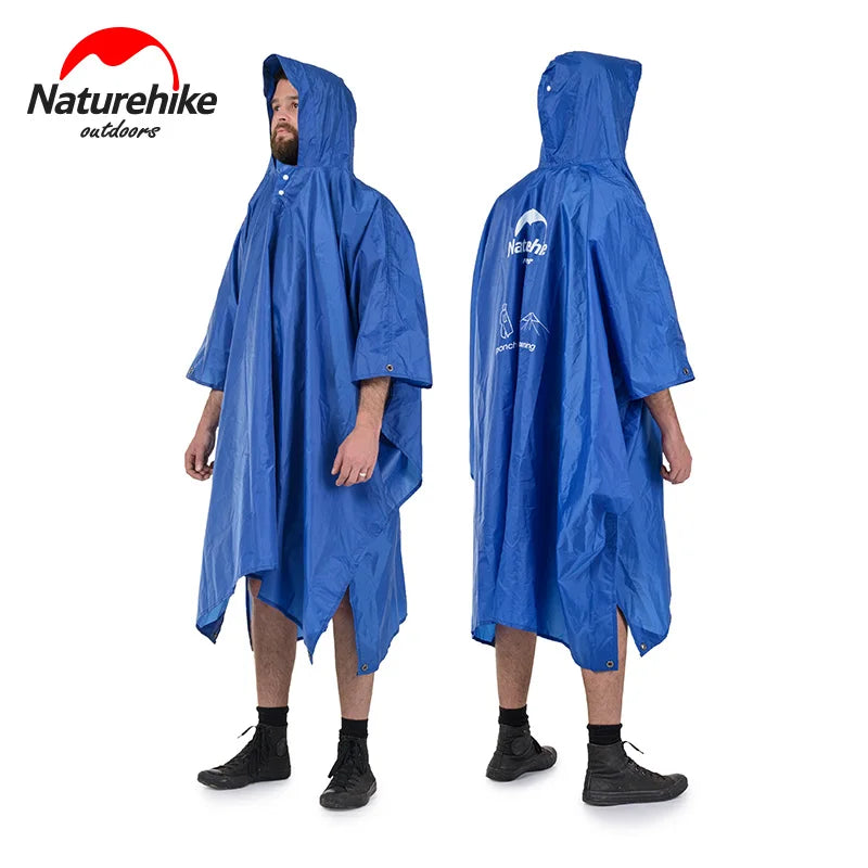 Naturehike Single Person Poncho Raincoat Backpack Cover Outdoor Awning Camping