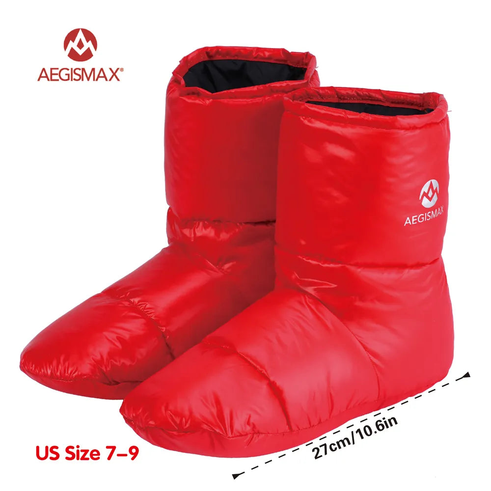 AEGISMAX Sleeping Bag Accessories Duck Down Slippers Camping Out Soft Sock