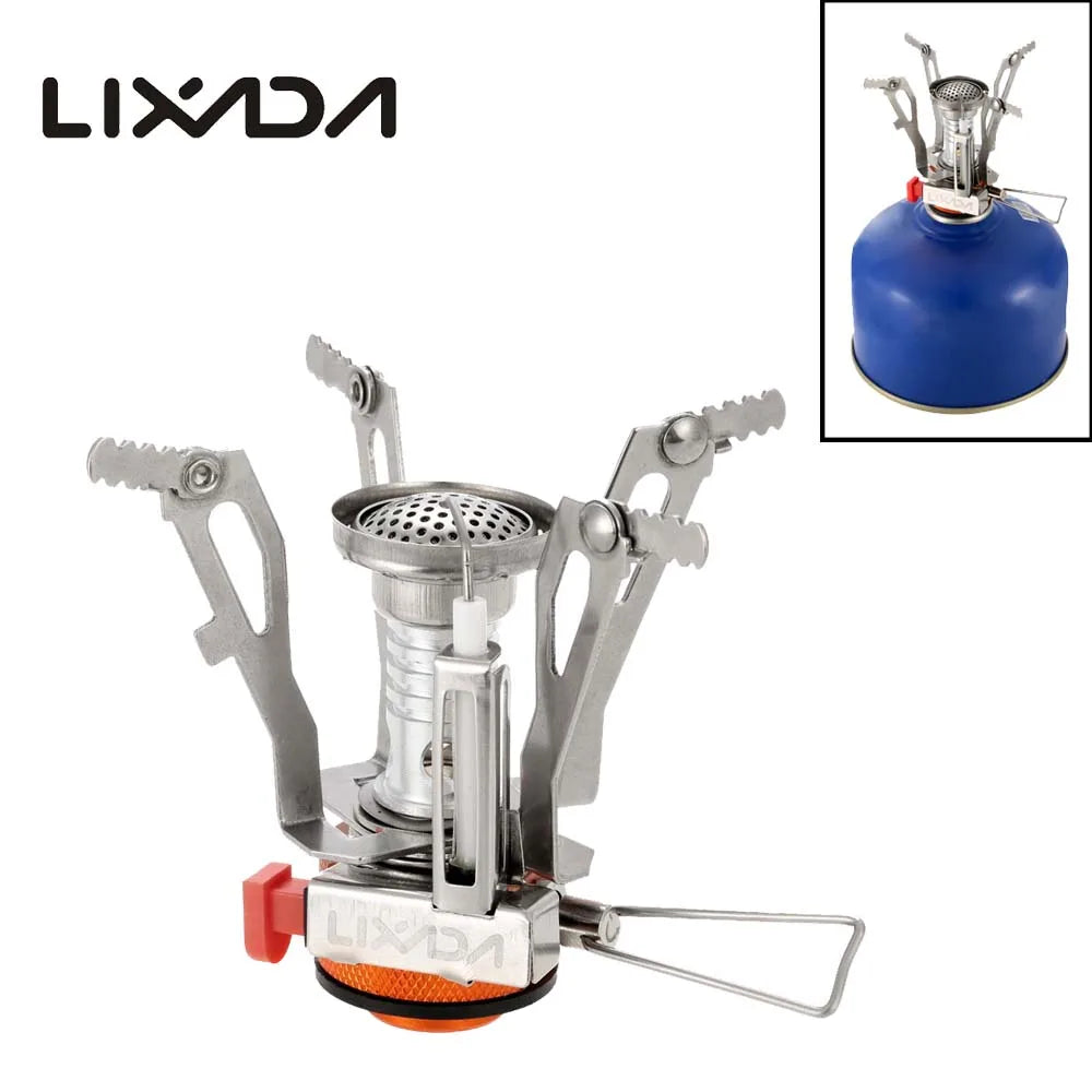 Lixada Gas Stove Lightweight Mini Pocket Cooking Grill Foldable Camping Gas Burner