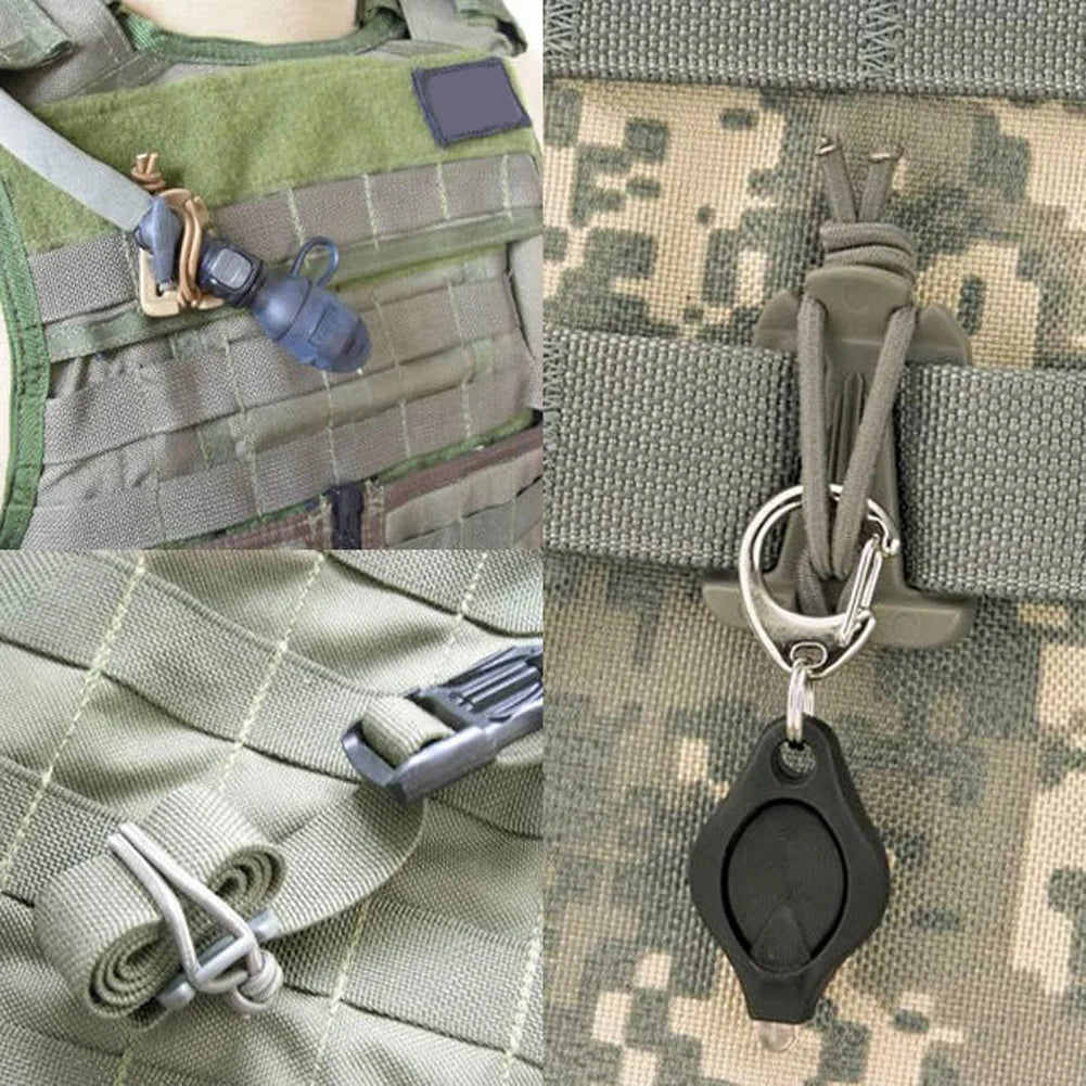 1/2/5Pcs Molle Backpack Buckle Carabiner Clips Outdoor Nylon Camping Bag Hanger