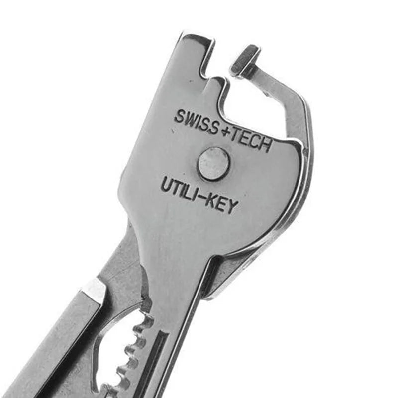 New 6 In 1 Utili-Key Mini Multitool Keyring Key Chain Camping Survival Rescue Pocket