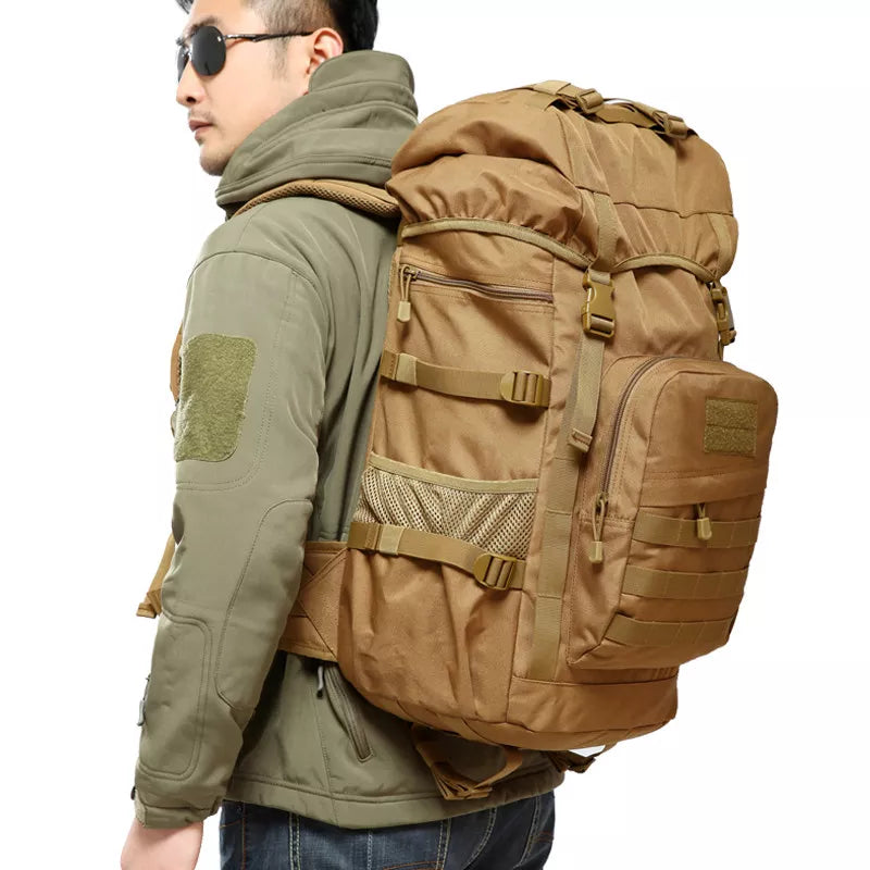 50L Military Tactical Backpack Large Capacity Outdoor Camping Mountaineering Bag