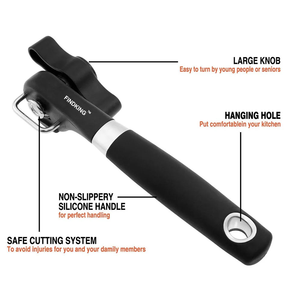 FINDKING Kitchen Cans Opener Stainless Steel Professional Gadgets Manual Can Opener