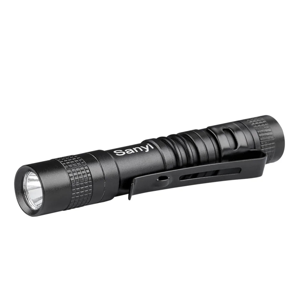 SANYI Waterproof Mini Pocket Penlight XPE-R3 LED Flashlight Torch working inspection