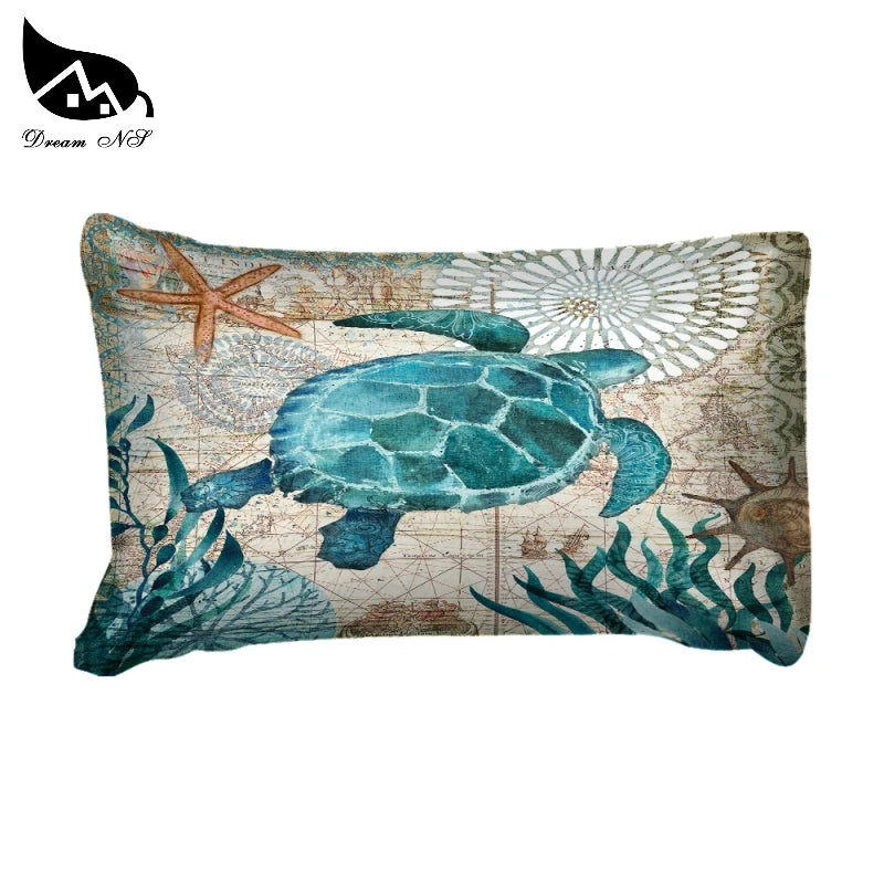 Dream NS Dropship special 3D Turtle Sea Duvet Cover nautical map Bedding Set Queen