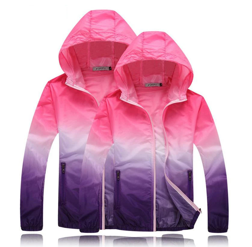 Men Women Kids Teens Summer Ultra-thin Ultra-light Camping Jacket Anti-UV Quick