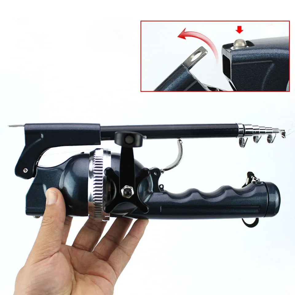 Portable Carp Foldable Fishing Rod 134cm Folding Fishing Lure Rod Telescopic Fighing Pole Reel Combo with Fishing Line