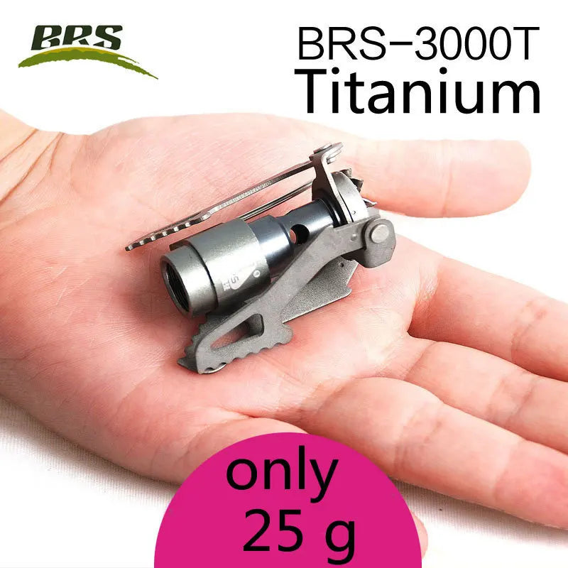 BRS 3000t Outdoor Camping Titanium Gas Stove Lightweight Portable Hiking Butane