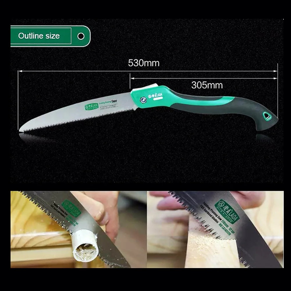 LAOA Camping Saw Foldable Portable Secateurs Gardening Pruner 10 Inch Tree Trimmers