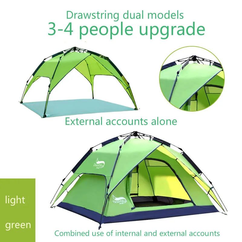 DesertFox Outdoor high-quality tents 3-4 people automatic tents double rainproof