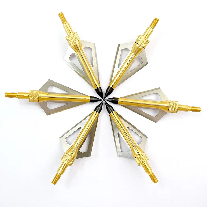 6Pcs 18" 20" Carbon Bolts 8.8mm Diameter Crossbow Arrows + 100 Grain 3 Blades Broadheads Hunting Archery Bow