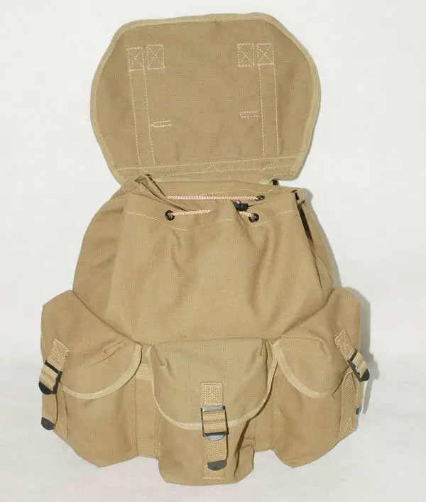 WW2 Collectable Tactical US Army Military Haversack Cotton Webbing Backpack Double