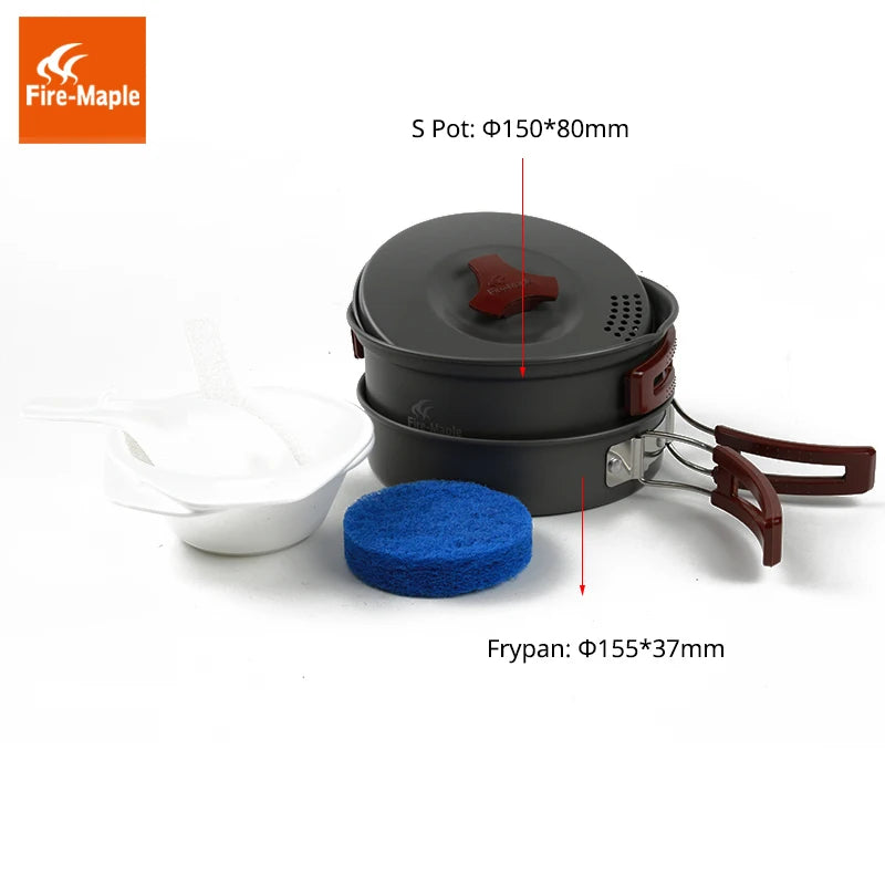 Fire Maple Camping pot Outdoor Camping 1-2 Persons Set Be Cocina Outdoor Cutlery