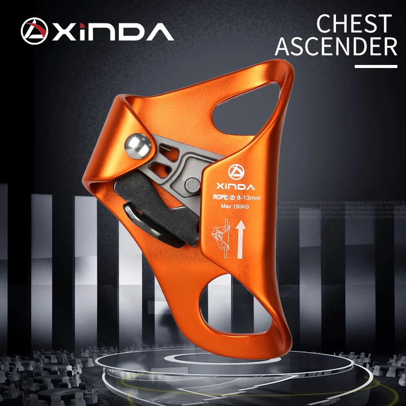 XINDA Outdoor Camping Rock Climbing Chest Ascender Safety Rope Ascending Anti Fall