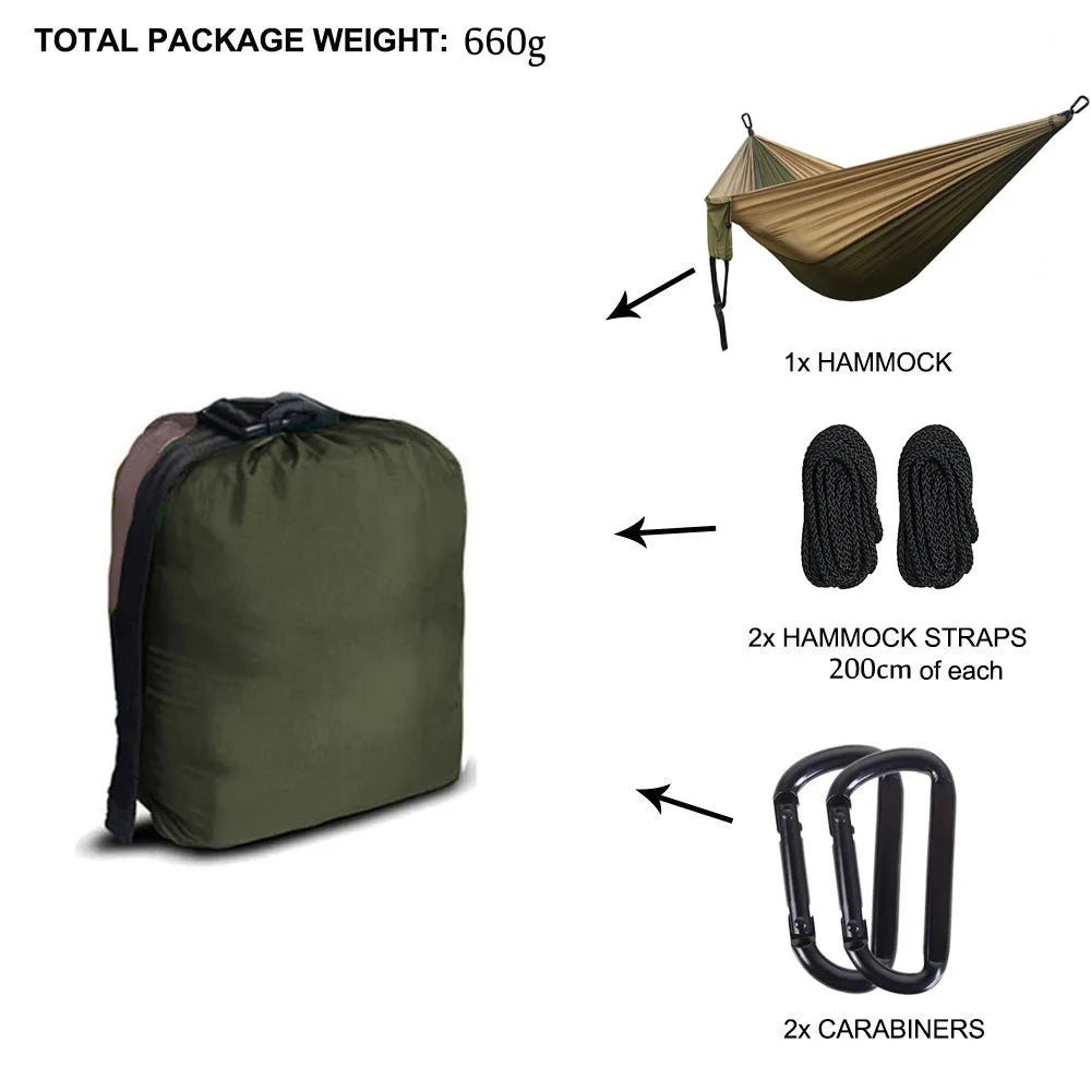 Camping Parachute Hammock Survival Garden Outdoor Furniture Leisure Sleeping