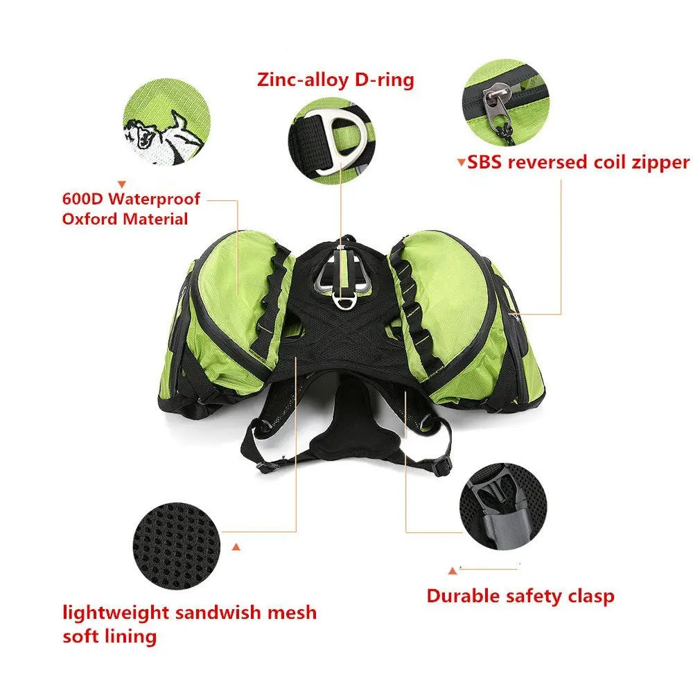 Truelove Two Used Dog Backpack Harness Waterproof Outdoor Camping Training Hiking