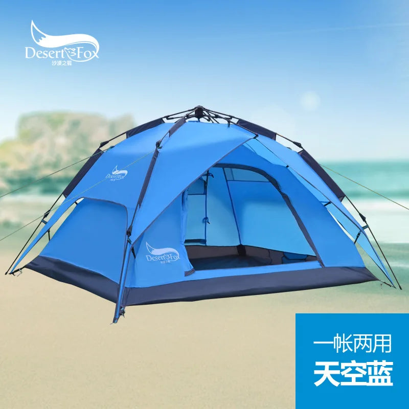 DesertFox Outdoor high-quality tents 3-4 people automatic tents double rainproof