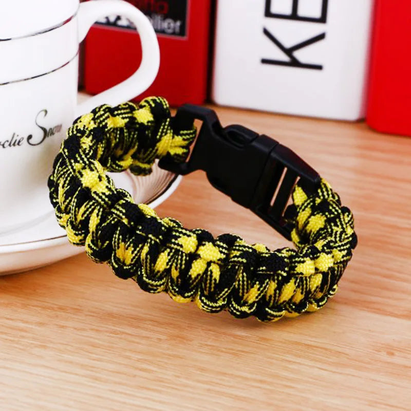 Men's New Survival Paracord Bracelet For Men Outdoor Camping Hiking Buckle Wristband